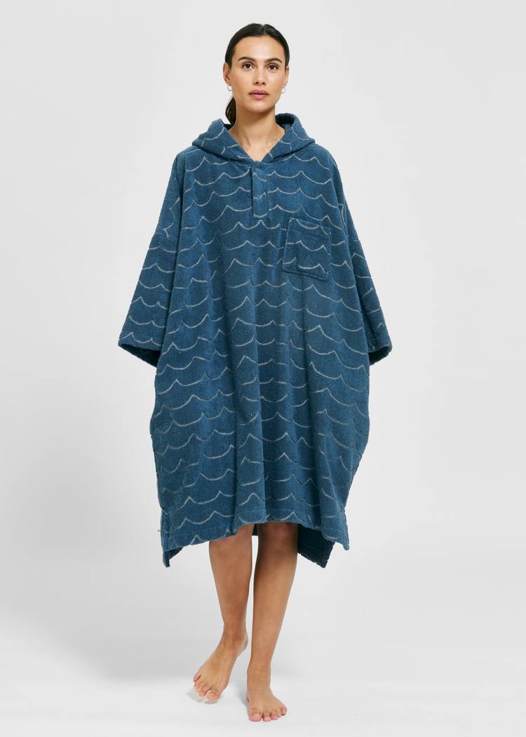 Secondary product image for "Terry Poncho Wave Petrol Long Sleeve"