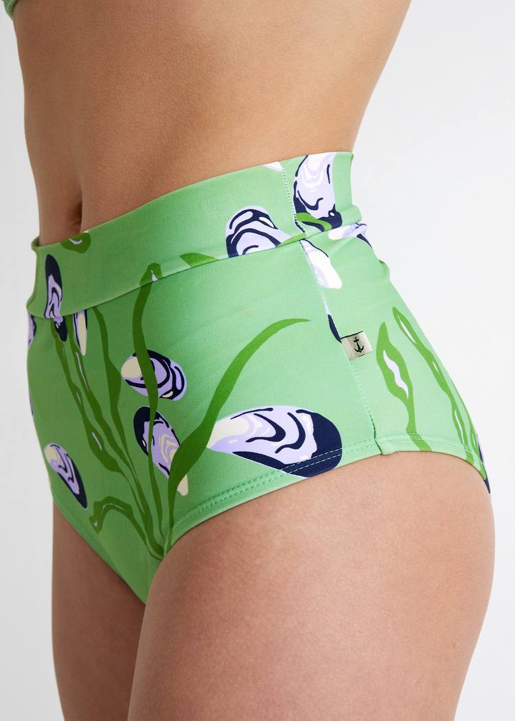 Secondary product image for "Ilse Waffle Bikini Brief Blue Mussel Green"