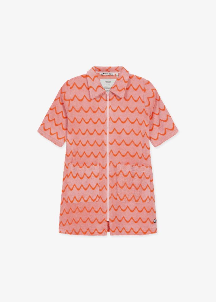 Secondary product image for "Bathrobe Archipelago Pink Orange Children"