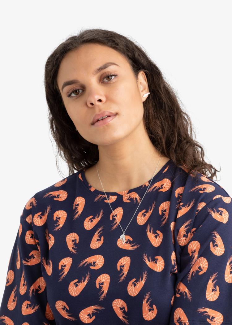 Secondary product image for "Tuva T-shirt Räka Marinblå"