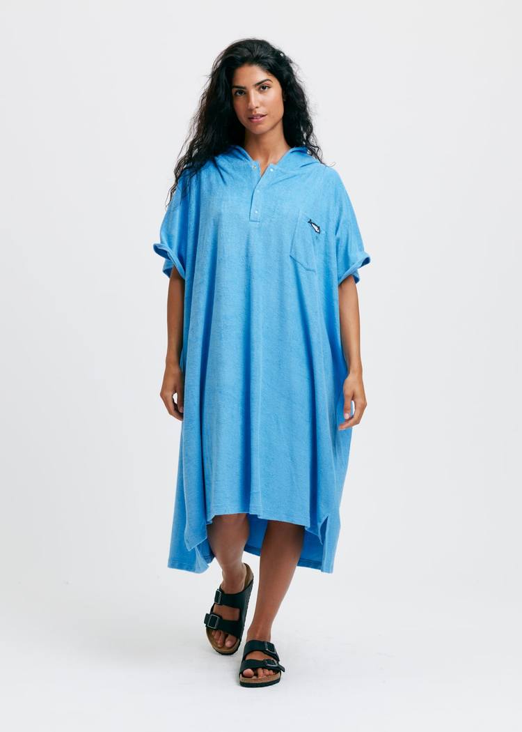 Secondary product image for "Frotteponcho Terry Blå"