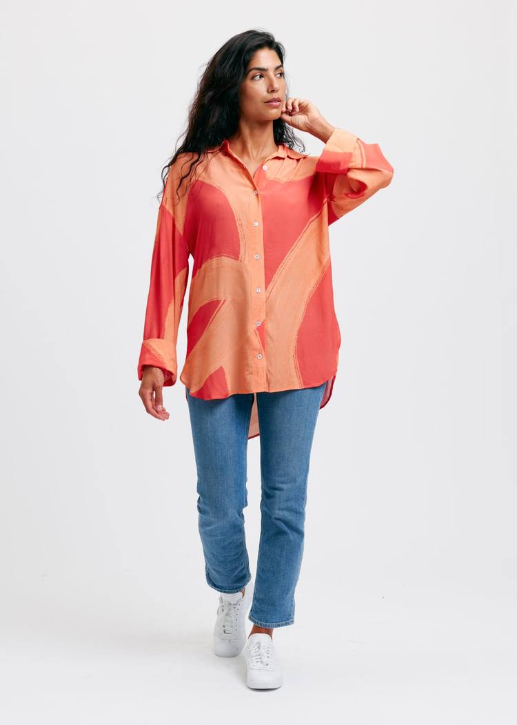 Secondary product image for "Melli Skjorta Ocean Line peach"