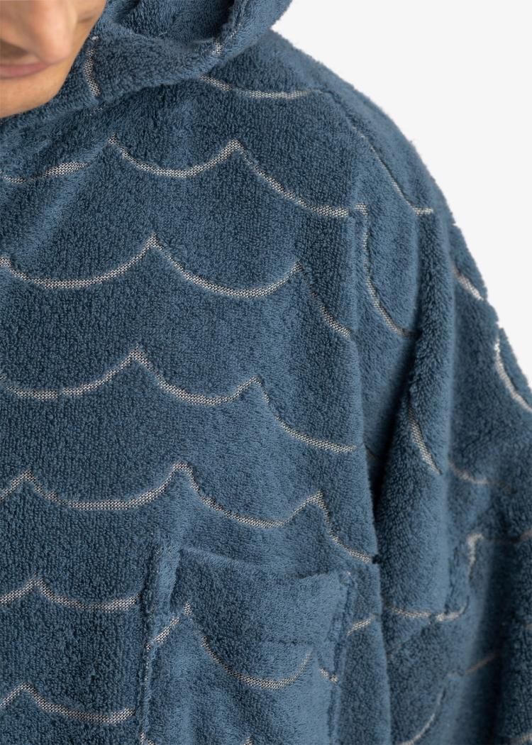 Secondary product image for "Frottéponcho Våg Petrol Långärmad"