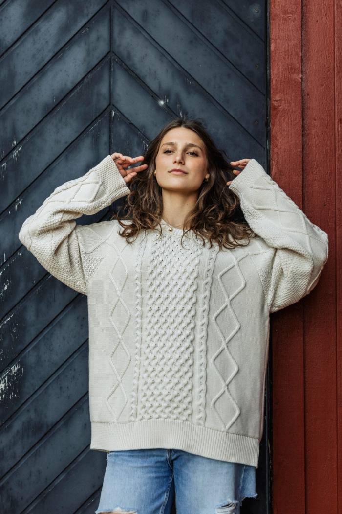 Secondary product image for "Fender Knitted Sweater Off-white"