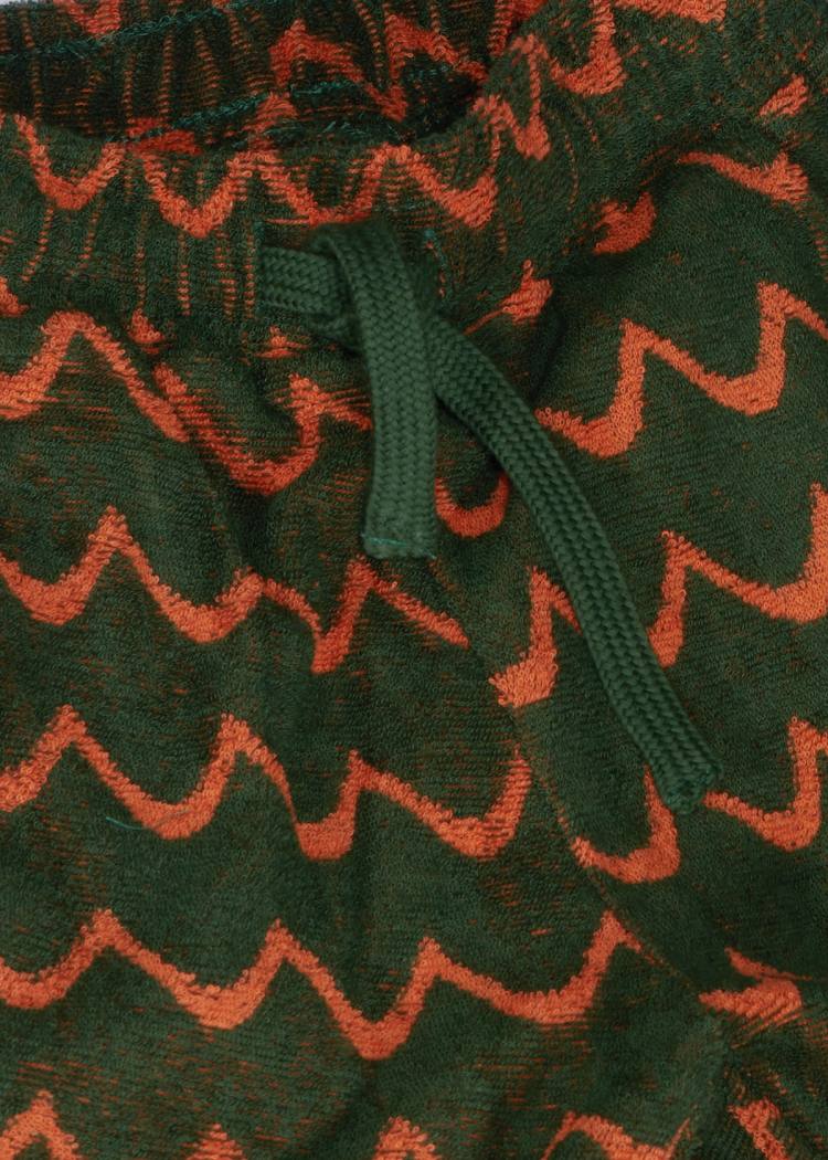 Secondary product image for "Strand Frottéshorts Våg Grön Orange"