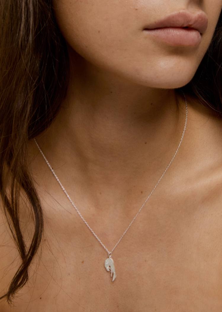 Secondary product image for "Necklace Shrimp Silver"
