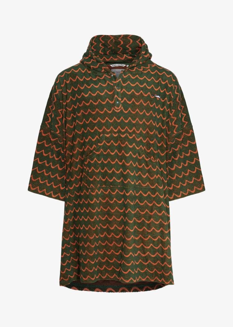 Secondary product image for "Frottéponcho Våg Grön Orange"