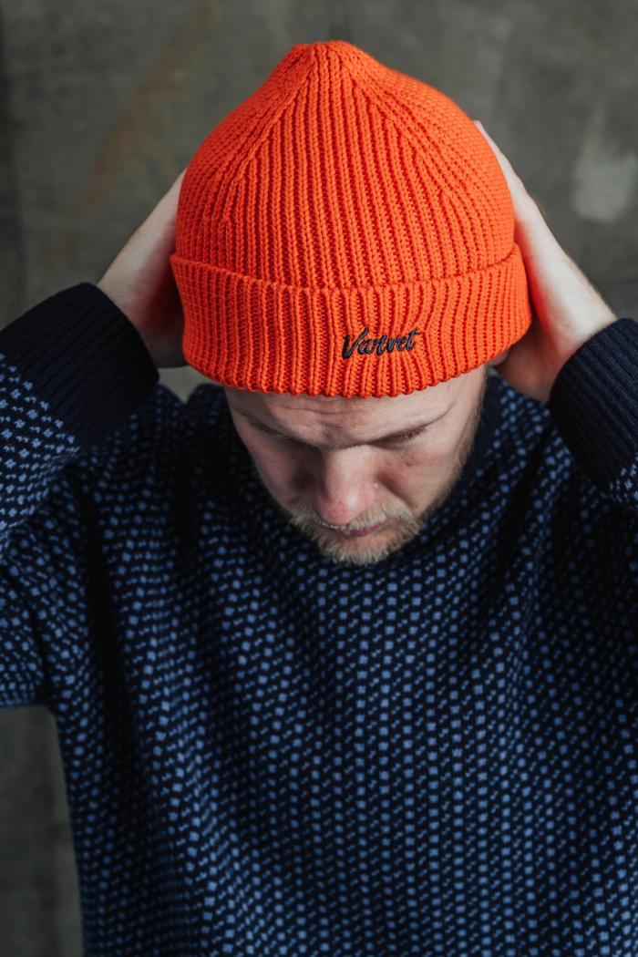 Secondary product image for "Varvet Knitted Beanie Orange"
