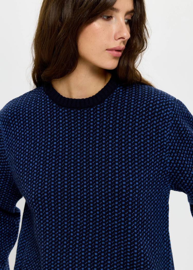 Secondary product image for "Olga Stickad Navy"