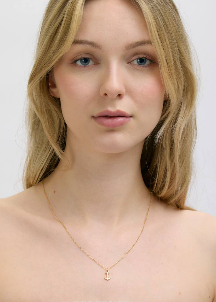 Secondary product image for "Necklace Anchor Gold"