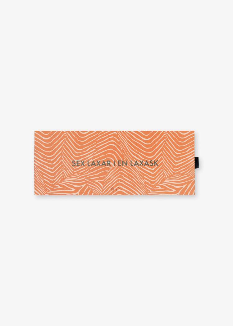 Secondary product image for "Sex laxar i en laxask Presentkartong Orange Liten 25x10x5"