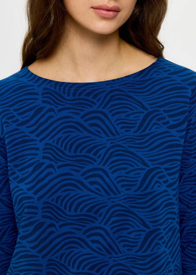Secondary product image for "Mela Top Windy Wave Navy"