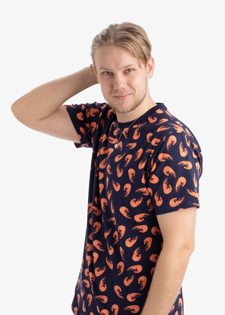 Secondary product image for "T-shirt Räka Marinblå"