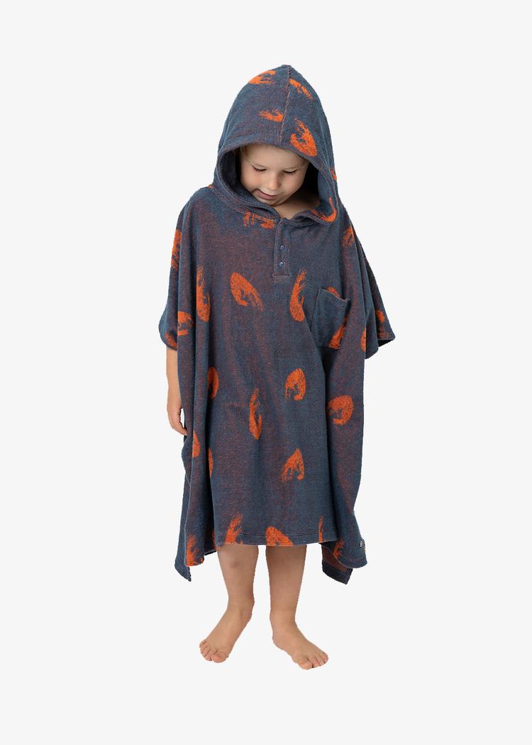 Secondary product image for "Frottéponcho Barn Räka Petrol"