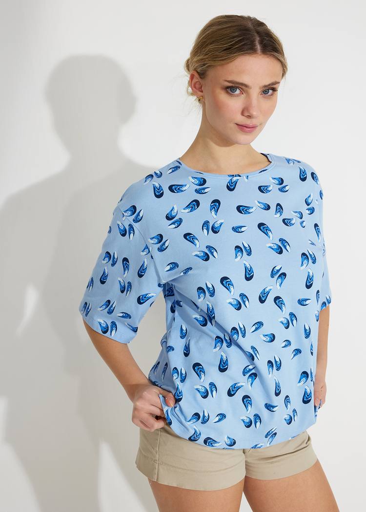 Secondary product image for "Tuva T-shirt Blåmussla Blå"