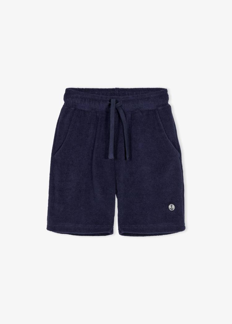 Secondary product image for "Wo Frottéshorts Blå/Navy Våg Barn"