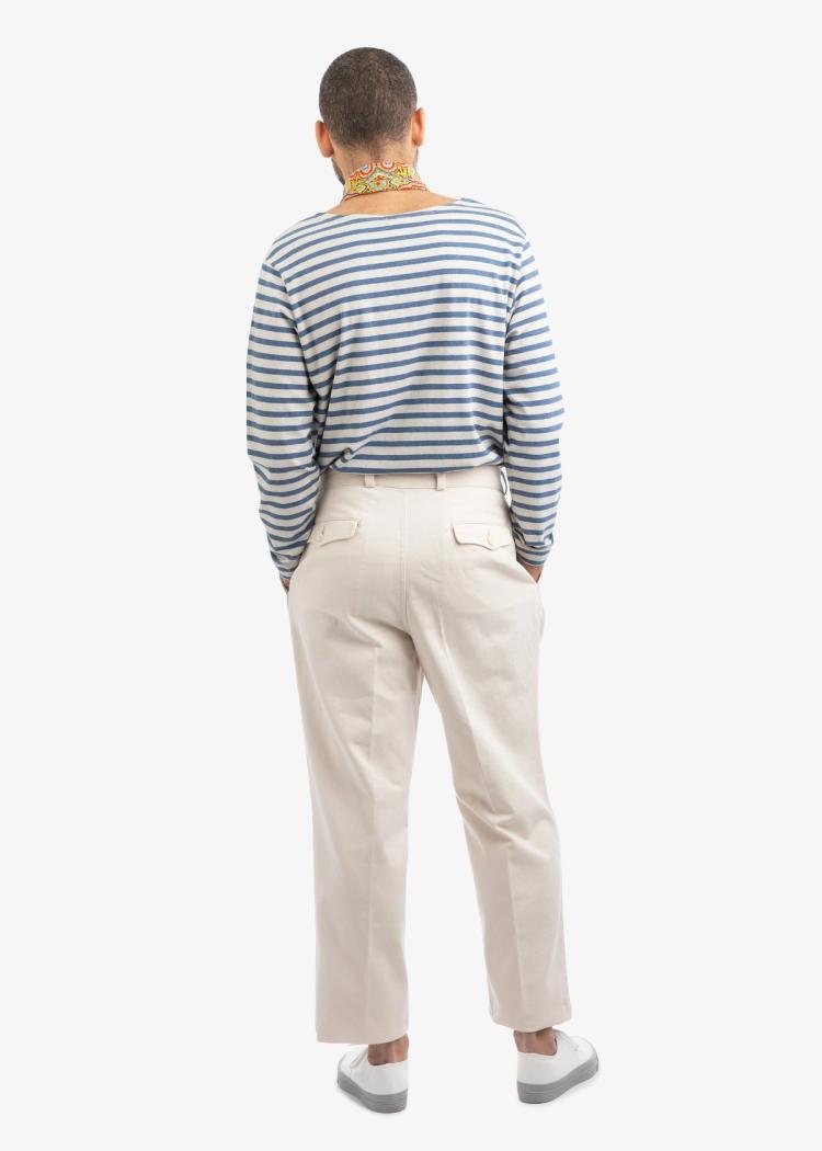 Secondary product image for "Kalle Longsleeve Stripe Blue Sand"