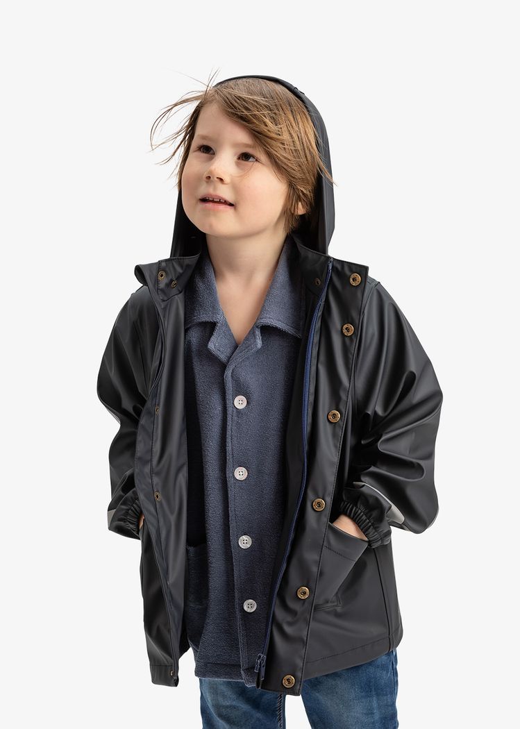 Secondary product image for "Storm Regnjacka Barn Marinblå"