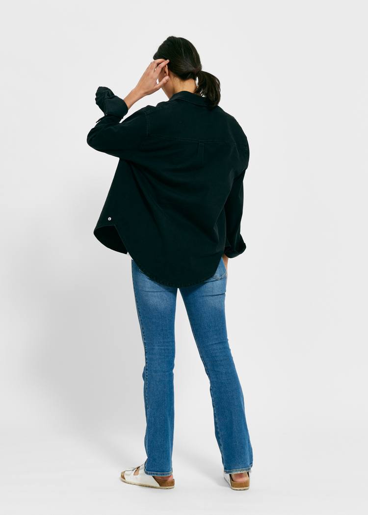 Secondary product image for "Overshirt Women Washed Black"