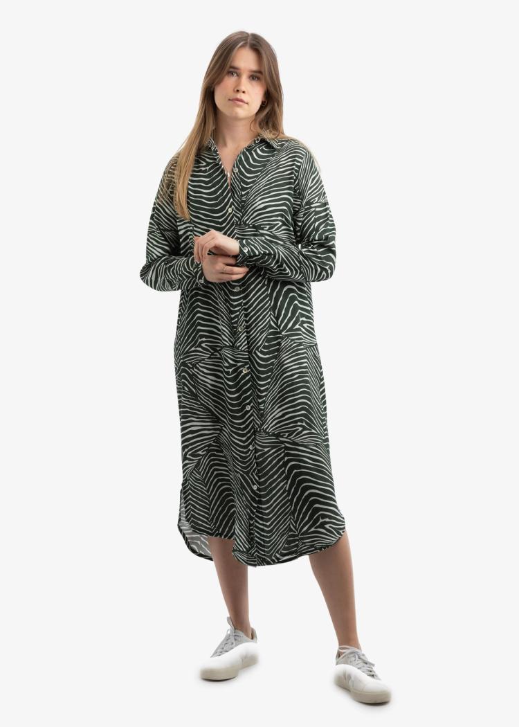 Secondary product image for "Irma Shirt Dress Salmon Green"