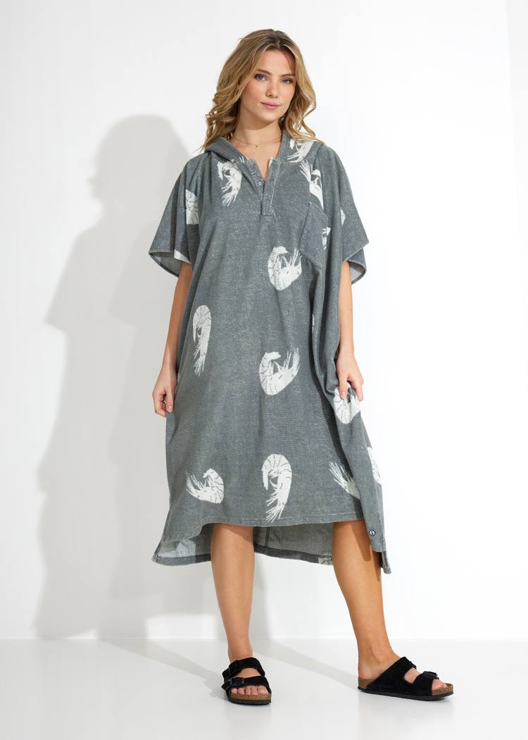 Secondary product image for "Frottéponcho Räka Grå"