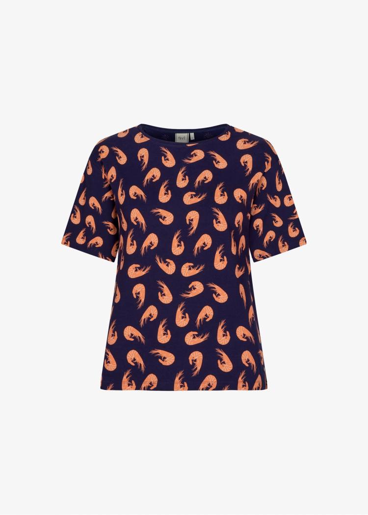 Secondary product image for "Tuva T-shirt Räka Marinblå"