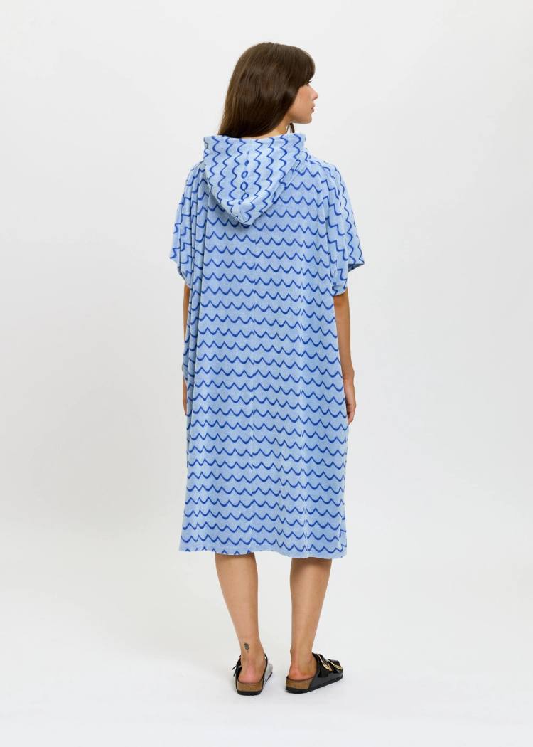 Secondary product image for "Frotteponcho Blå/Navy Våg"