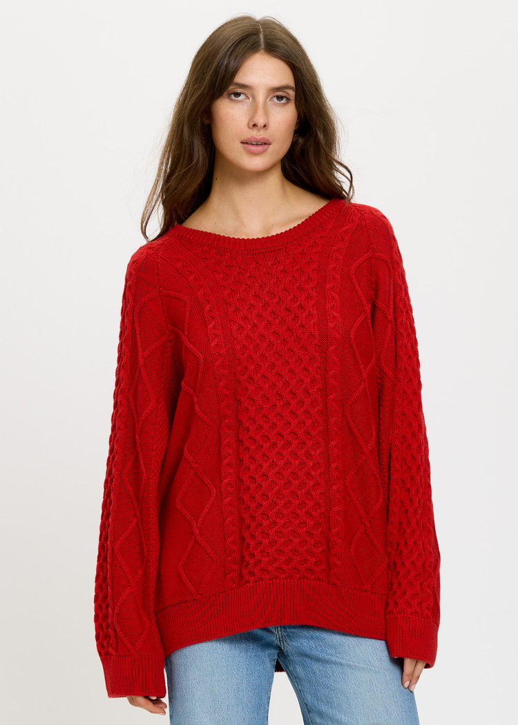 Secondary product image for "Fender stickad tröja Röd"