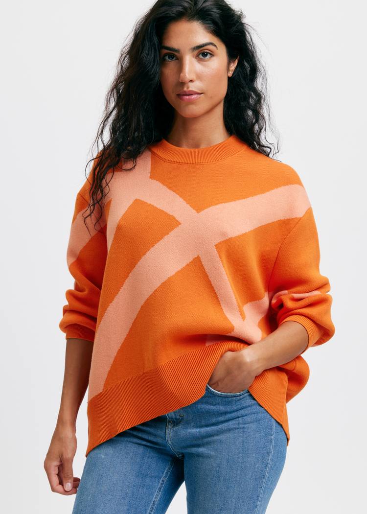 Secondary product image for "Brygg Knit Sweater Peach"
