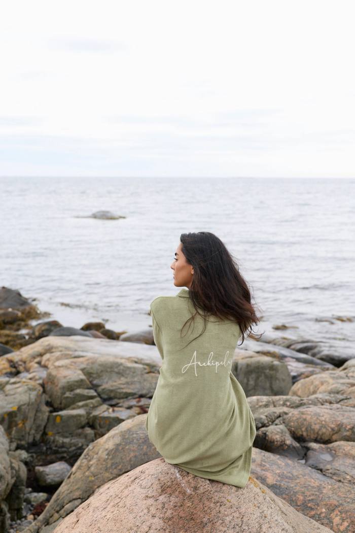 Secondary product image for "Bathrobe Archipelago Wave Mint"