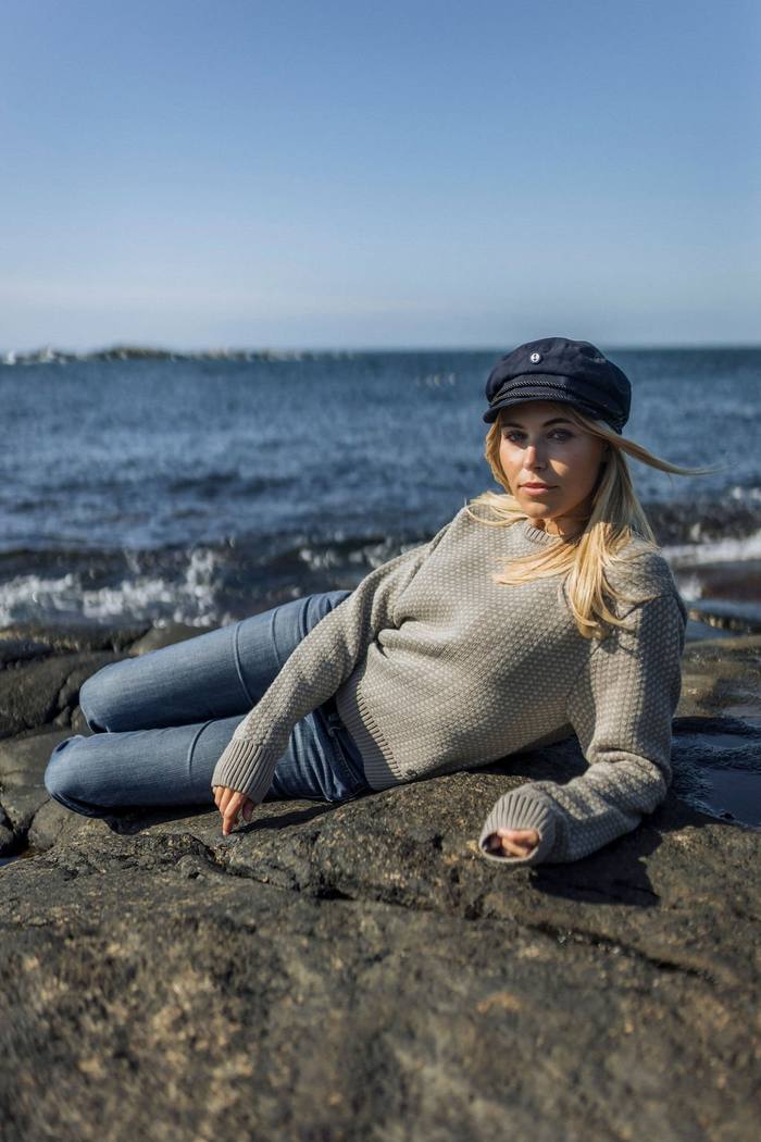 Secondary product image for "Olga Stickad Grå Bomull"
