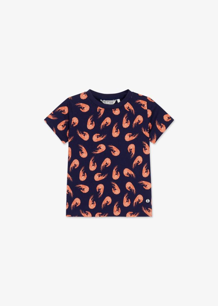 Secondary product image for "T-shirt Kids Shrimp Navy"
