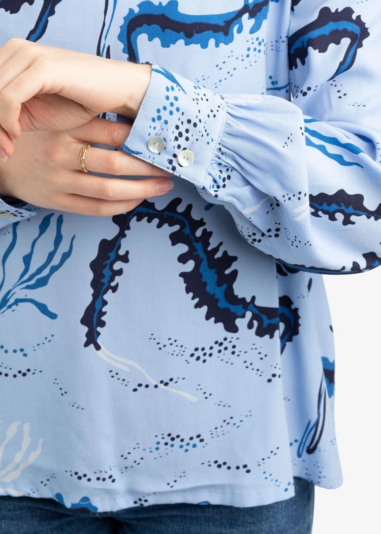 Secondary product image for "Estrid Blouse Seaweed Blue"