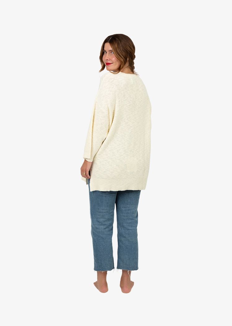 Secondary product image for "Elisa Stickad Tröja Off-white"