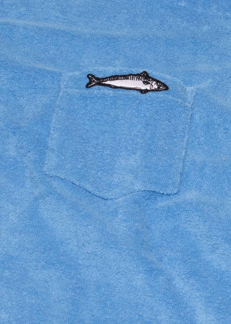 Secondary product image for "Frottéponcho Terry Blå Barn"