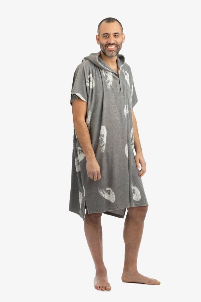 Secondary product image for "Frottéponcho Räka Grå"