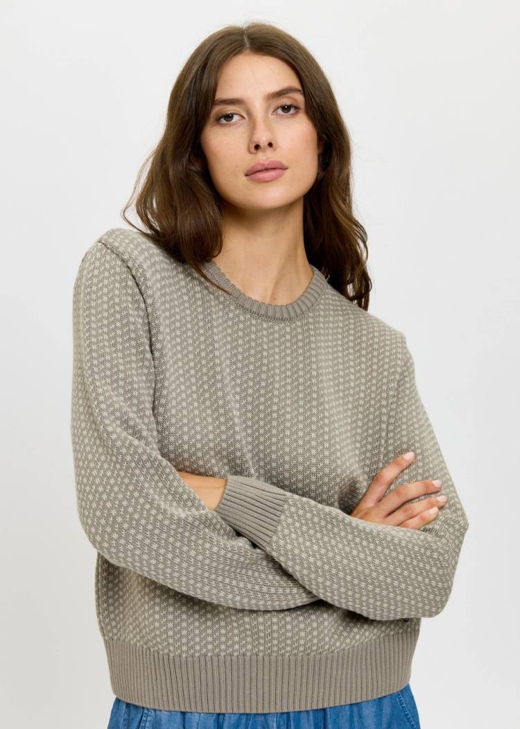 Secondary product image for "Olga Knit Sweater grey Cotton"
