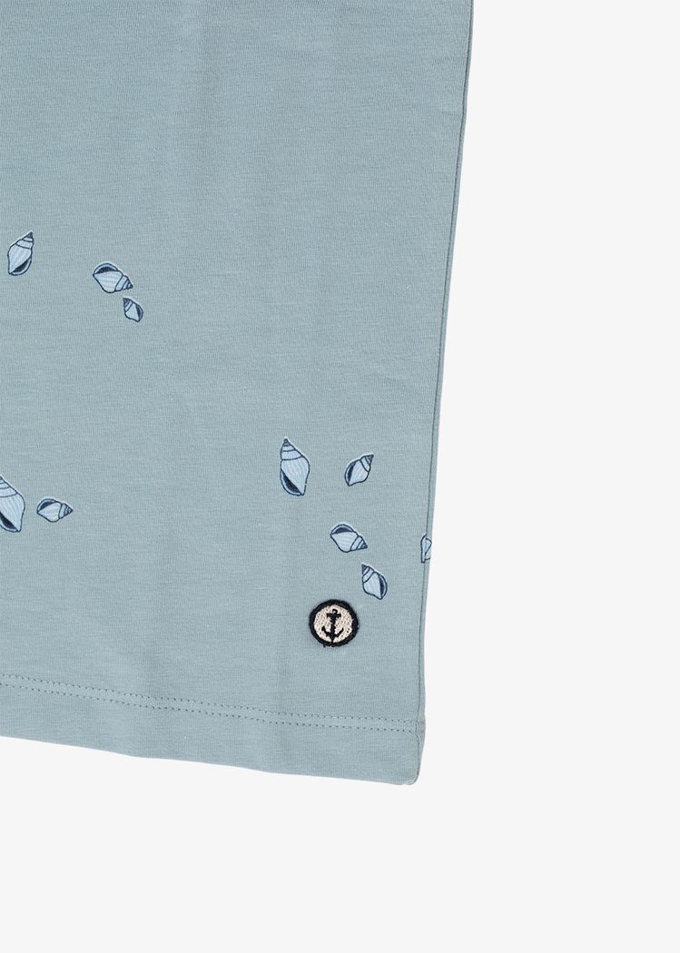 Secondary product image for "T-shirt Barn Mini Snäcka Granitblå"