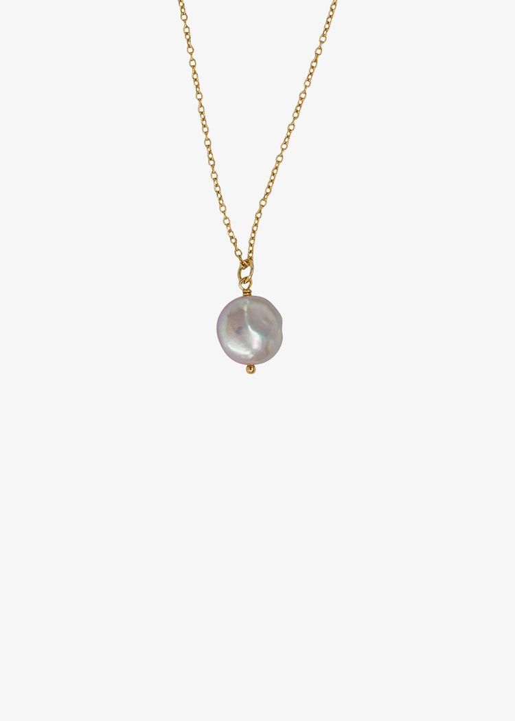 Secondary product image for "Halsband Pärla Slät Guld"