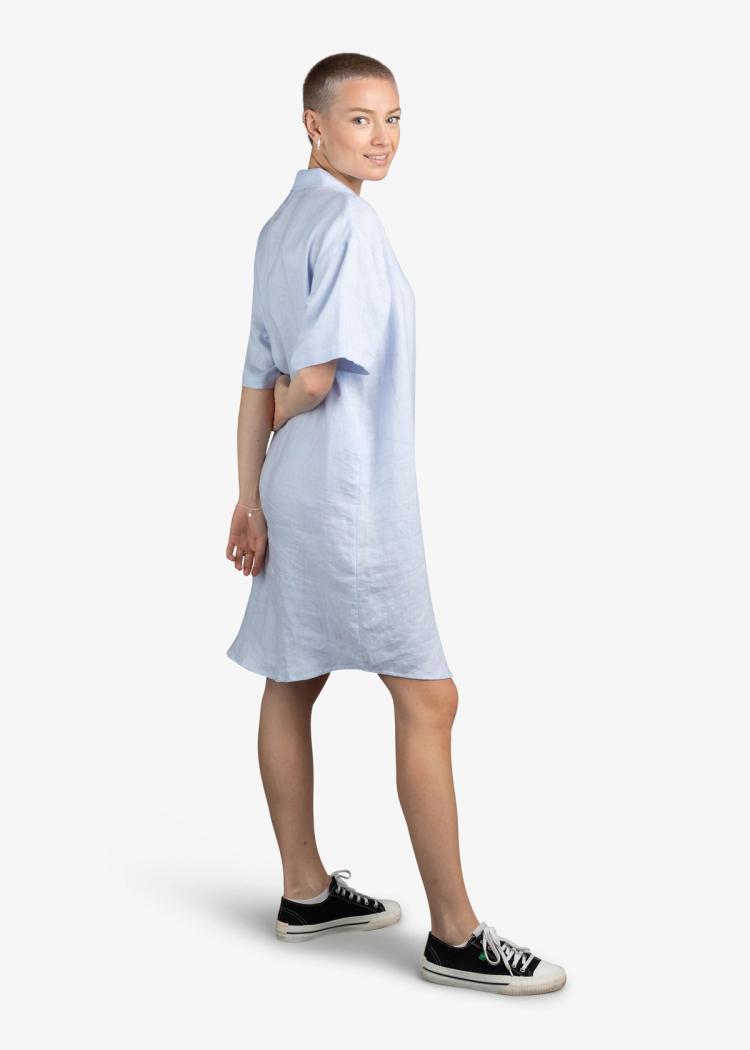 Secondary product image for "Inga Shirt Dress Linen Blue"