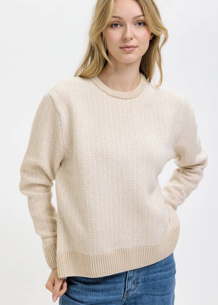 Secondary product image for "Olga Stickad Beige"