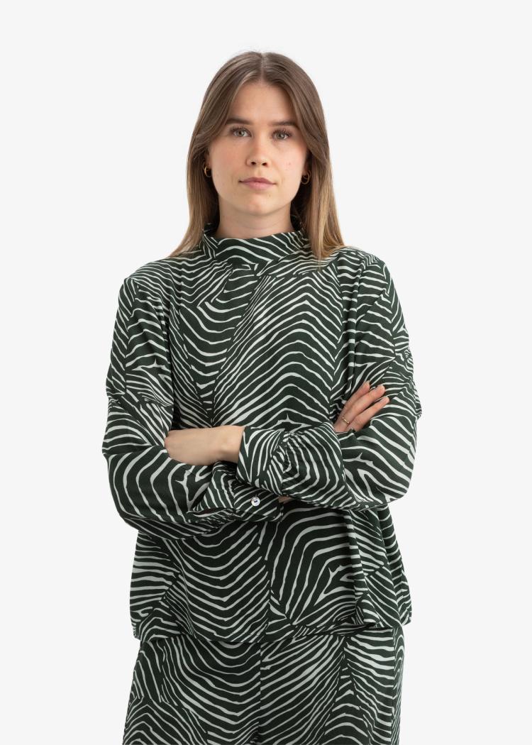 Secondary product image for "Martina Blouse Salmon Green"