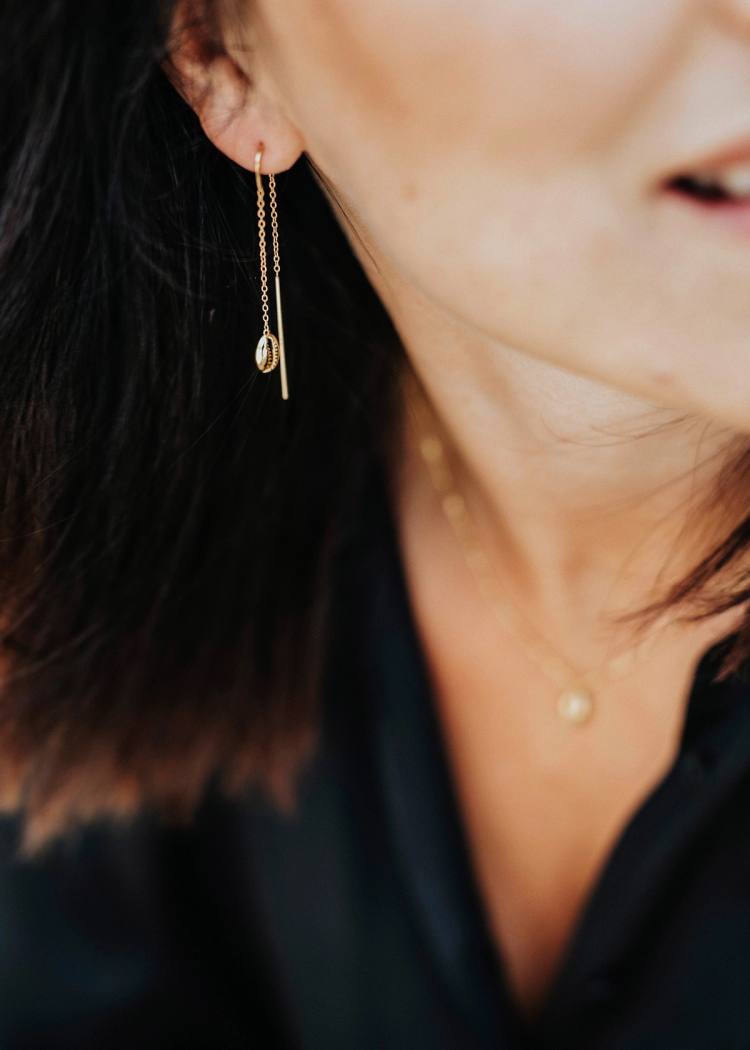 Secondary product image for "Örhänge Snäcka Strand Guld"