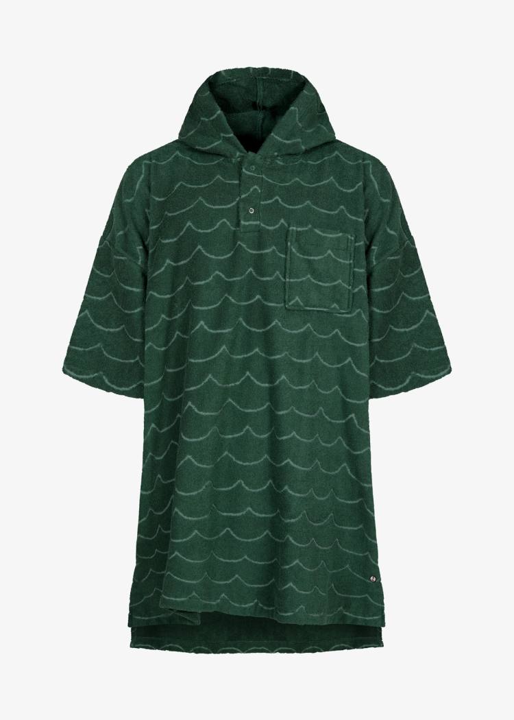 Secondary product image for "Frottéponcho Våg Grön Herr"
