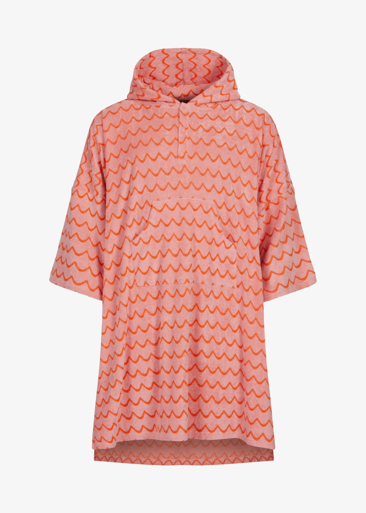 Secondary product image for "Frottéponcho Våg Rosa Orange LS Herr"