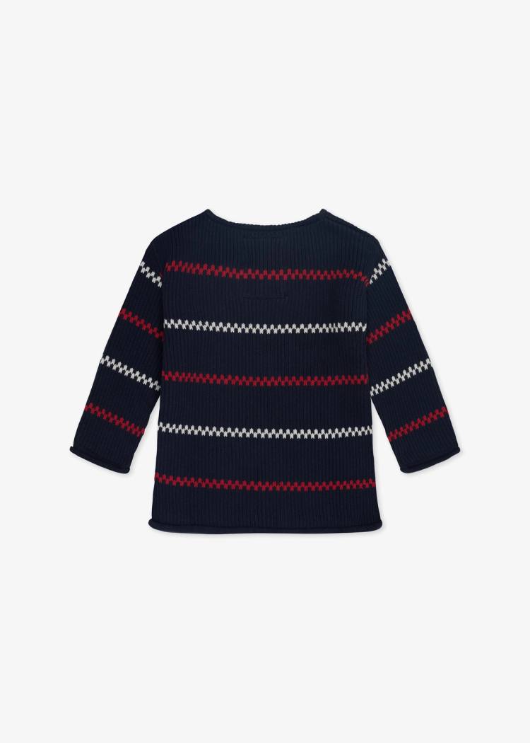 Secondary product image for "EM Käringötröja Stickad Marinblå Barn"