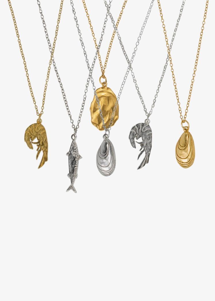 Secondary product image for "Necklace Shrimp Silver"