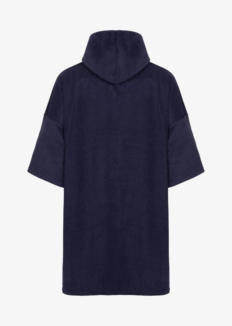 Secondary product image for "Frottéponcho Marinblå LS"
