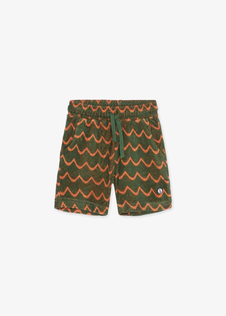 Secondary product image for "Wo shorts Terry Wave Green Orange Kids"