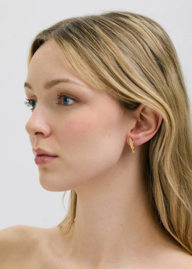 Secondary product image for "Örhänge Makrill Guld"